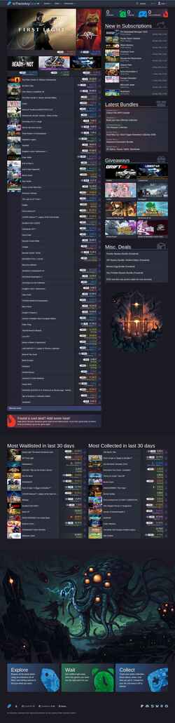 Posnetek zaslona isthereanydeal.com