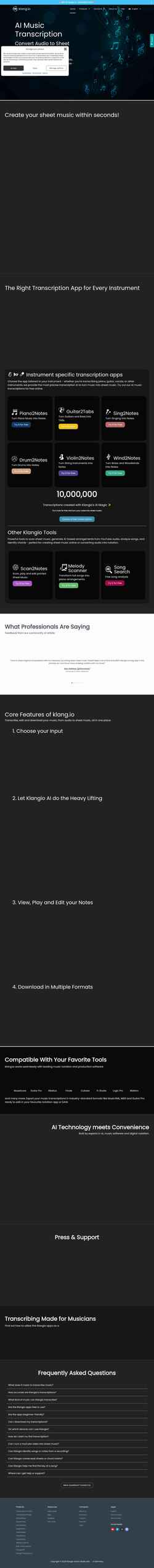 Captura de pantalla klang.io