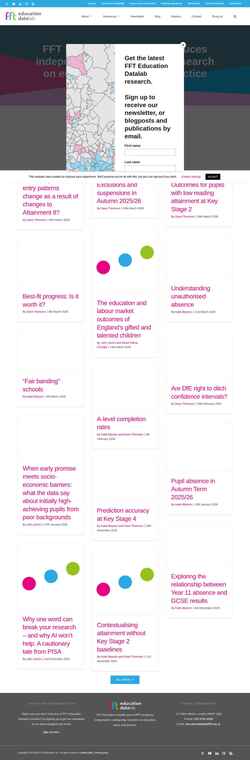 Screenshot ffteducationdatalab.org.uk