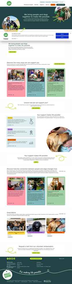 Snimka zaslona dogsforgood.org