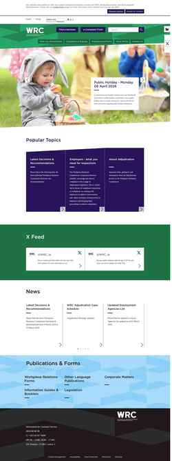Снимак екрана workplacerelations.ie