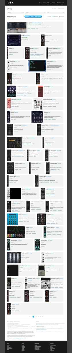 Captura de pantalla library.vcvrack.com