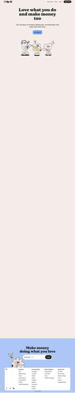 Screenshot ko-fi.com