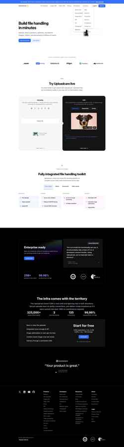 Képernyőkép uploadcare.com