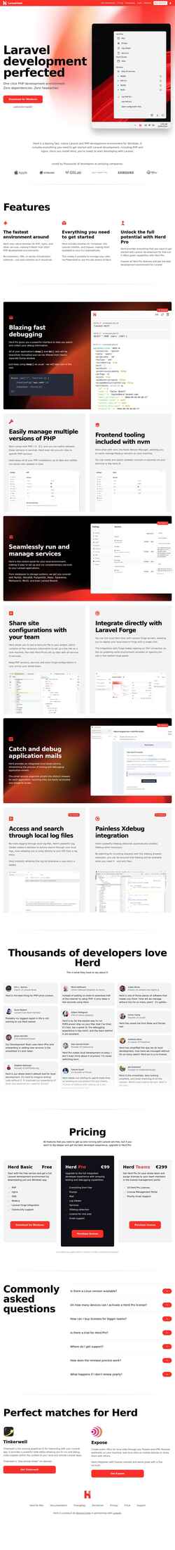 Ekraanipilt herd.laravel.com