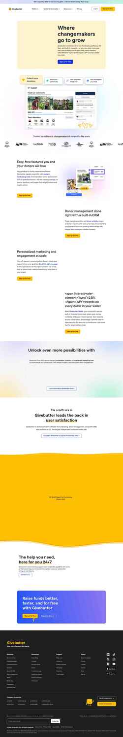 Screenshot givebutter.com