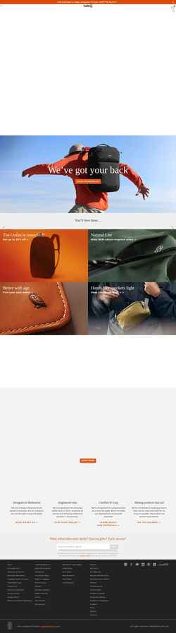 Posnetek zaslona bellroy.com