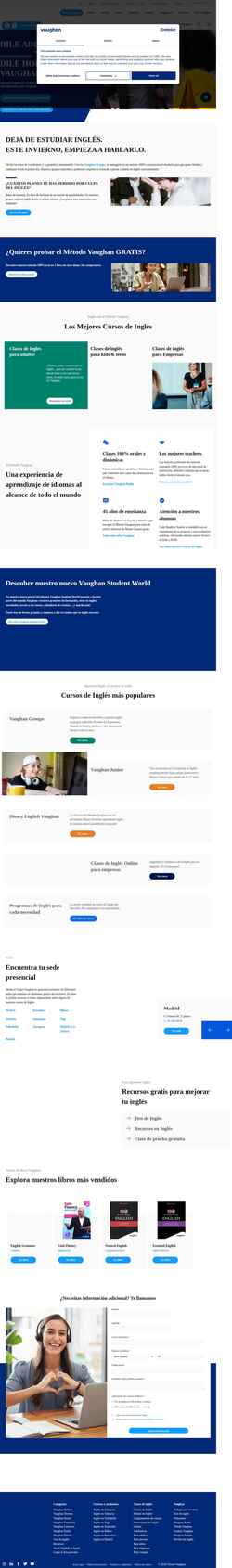 Captura de pantalla aprendeingles.grupovaughan.com