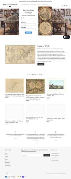 Captura de pantalla theantiquarium.com