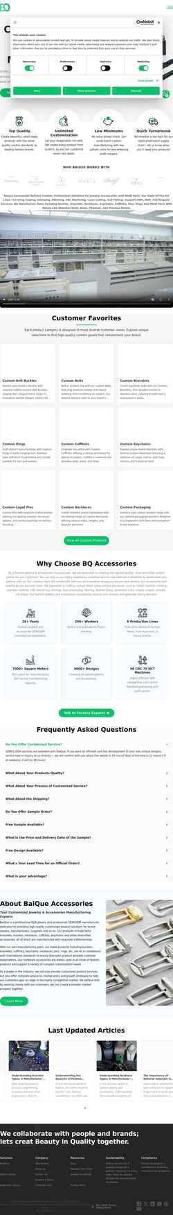 Screenshot baiqueaccessories.com