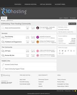 スクリーンショット community.x10hosting.com
