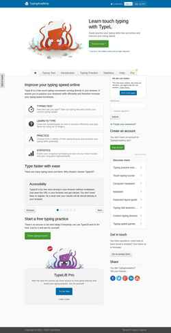 Skjermdump typing.academy