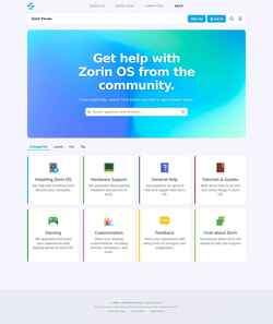 Skærmbillede forum.zorin.com