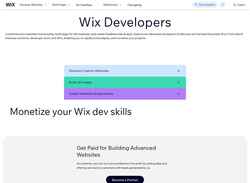 Екранна снимка dev.wix.com