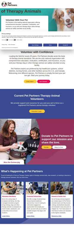 Captura de pantalla petpartners.org