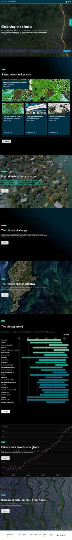 Captura de pantalla climate.esa.int