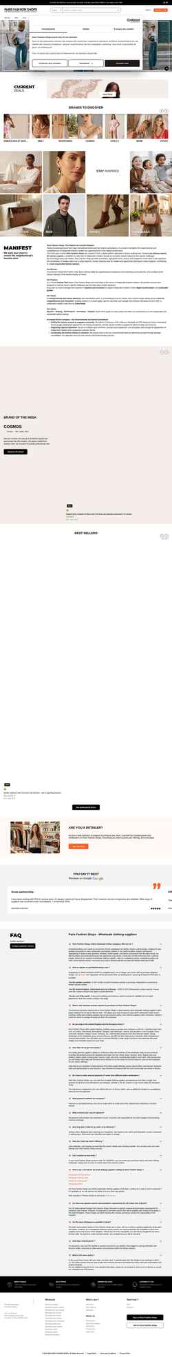 Снимак екрана parisfashionshops.com