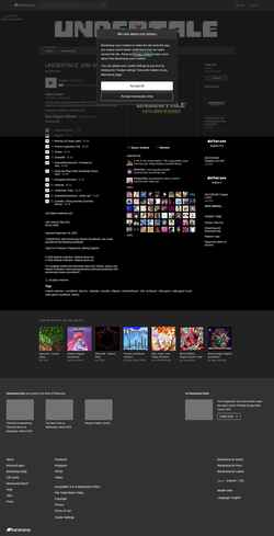 Schermafbeelding tobyfox.bandcamp.com