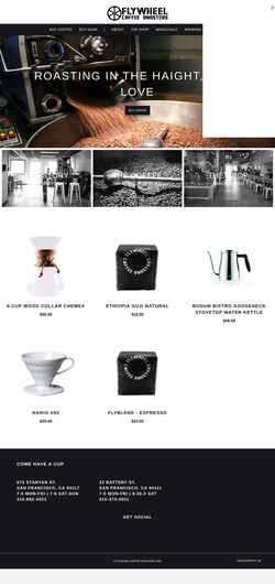 Screenshot flywheelcoffee.com