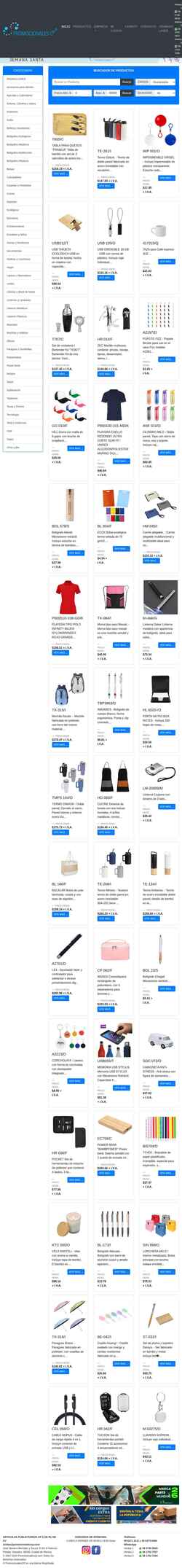 Skærmbillede promocionalescp.com
