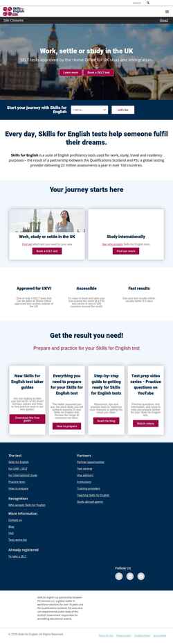 Snimka zaslona skillsforenglish.com