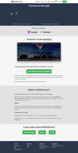 Skjermdump webtorrent.io