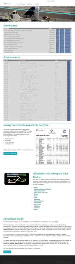 Screenshot getraceresults.com