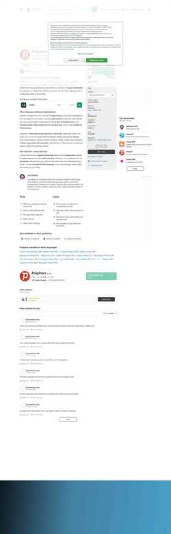 Скриншот psiphon.en.softonic.com