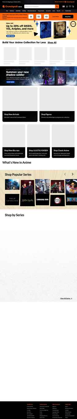 Schermafbeelding store.crunchyroll.com