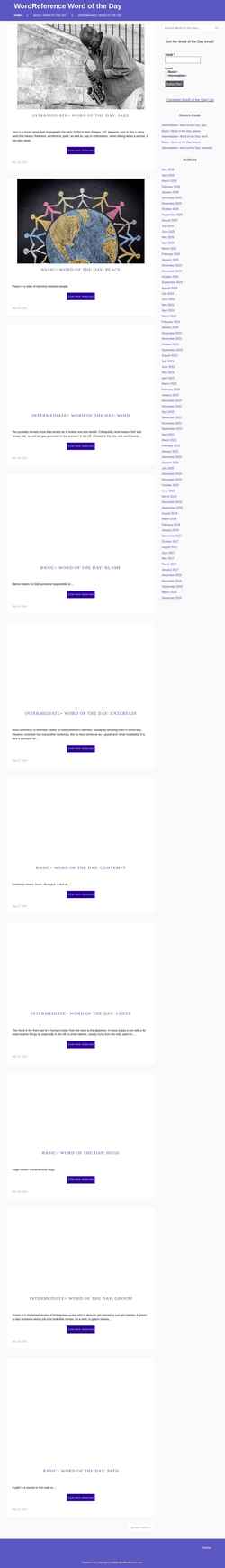 Screenshot daily.wordreference.com