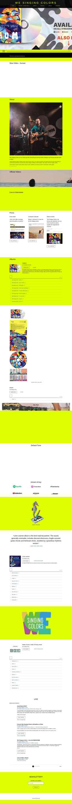 Скриншот wesingingcolors.com