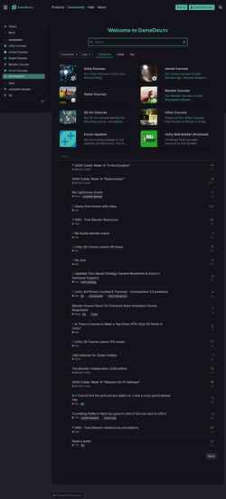 Skærmbillede community.gamedev.tv