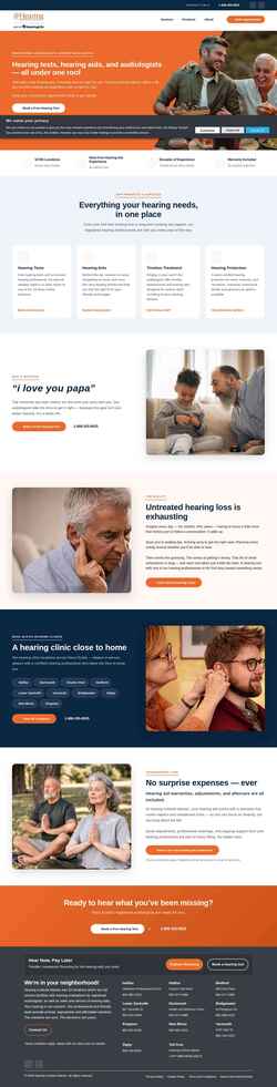 Screenshot hearinginstitute.ca