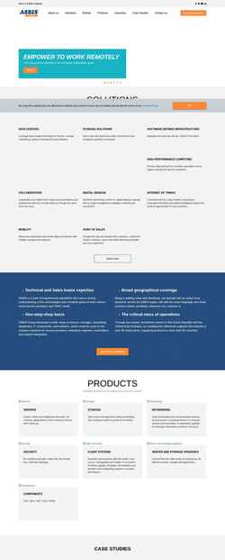Captura de pantalla solutions.asbis.com
