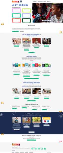 Снимак екрана wordsforlife.org.uk