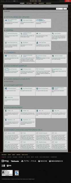 Skjermdump forums.elderscrollsonline.com