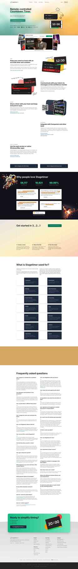 Captura de pantalla stagetimer.io
