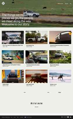 Skjermdump stories.rivian.com