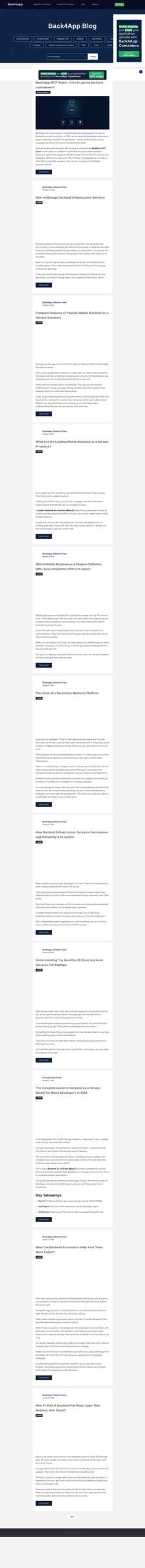 Снимак екрана blog.back4app.com