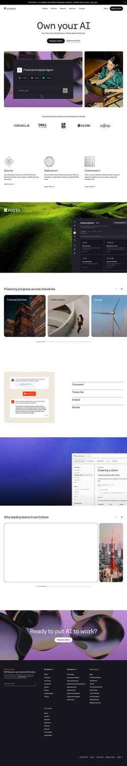 Screenshot cohere.com