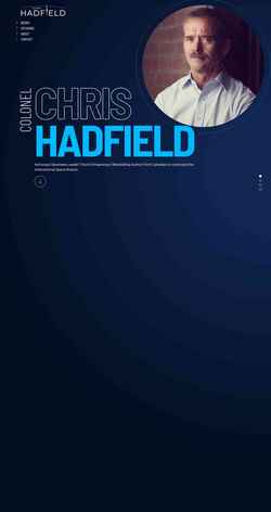 Скриншот chrishadfield.ca
