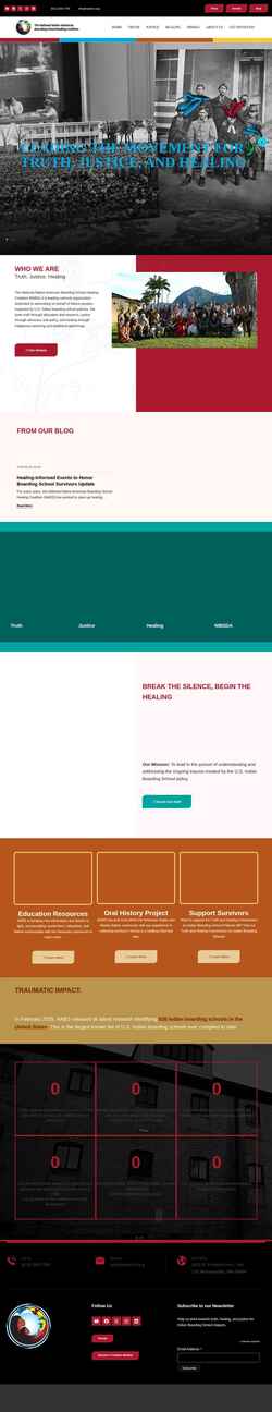 Snímek obrazovky boardingschoolhealing.org