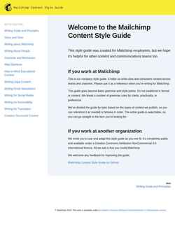 Snímek obrazovky styleguide.mailchimp.com