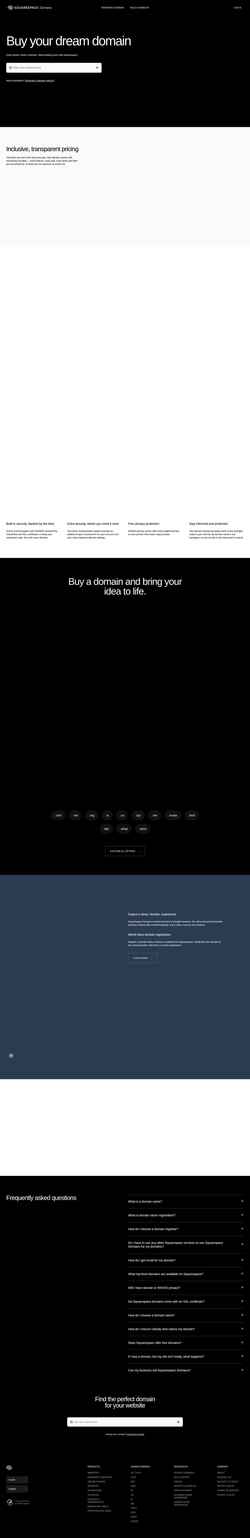 Screenshot domains.squarespace.com