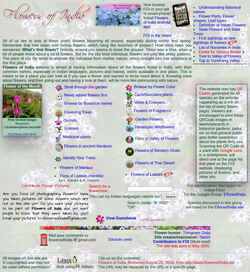 Posnetek zaslona flowersofindia.net