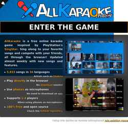 Ekraanipilt allkaraoke.party