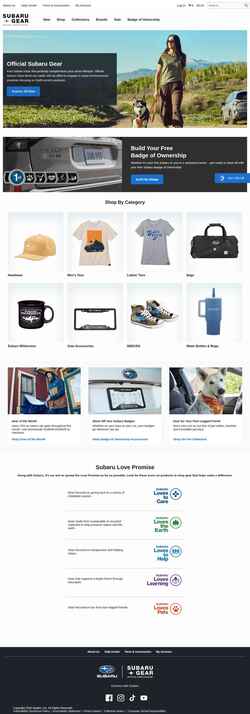 Captura de pantalla subarugear.com