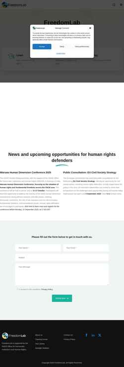 Snimka zaslona freedomlab.io