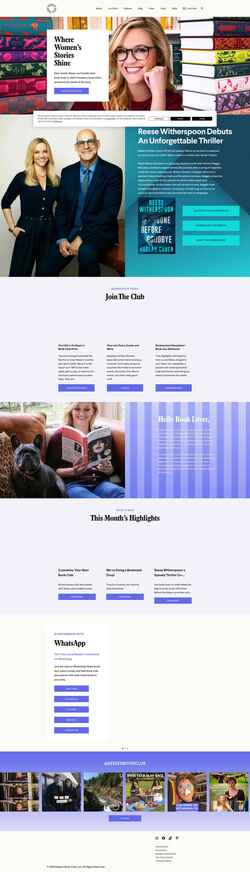 Ekrānuzņēmums reesesbookclub.com