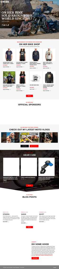 Posnetek zaslona onherbike.com